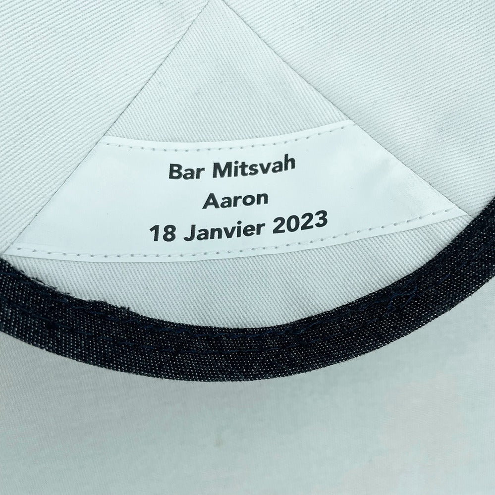 Black Denim Personalised Kippot