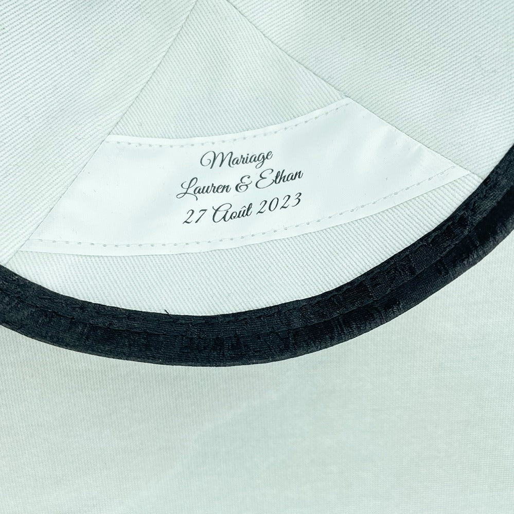 Black Jacquard Personalised Kippot