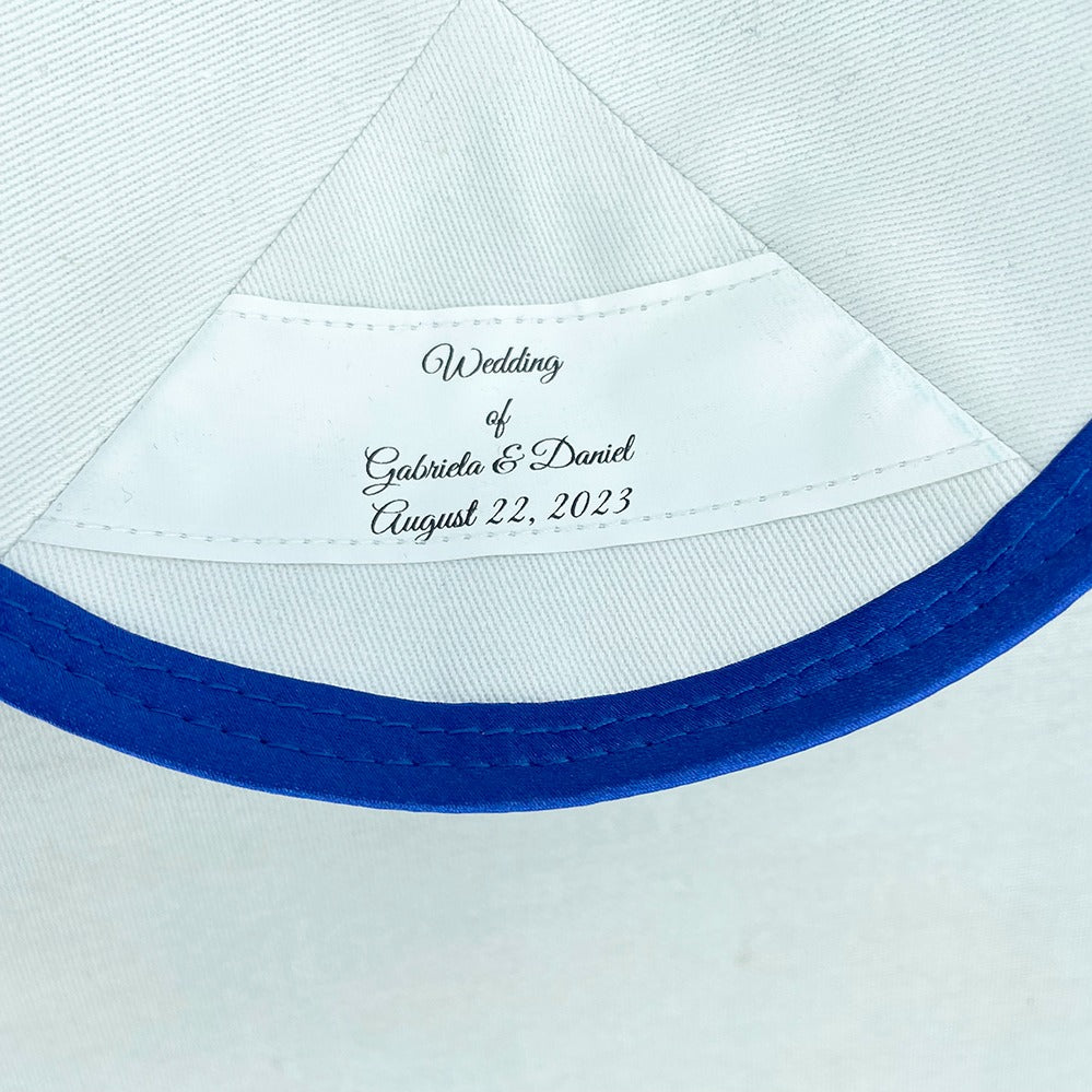 Royal Blue Satin Personalised Kippot