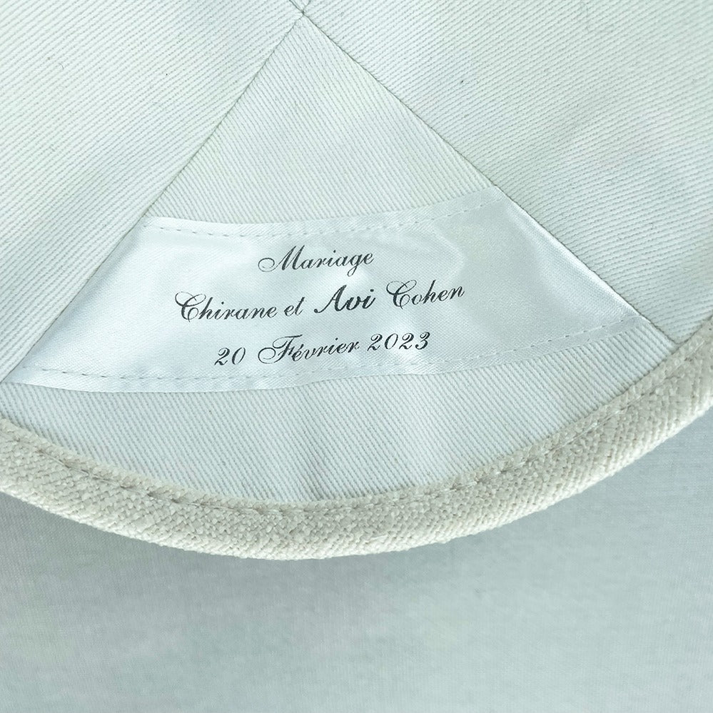 Ivory Personalised Kippot