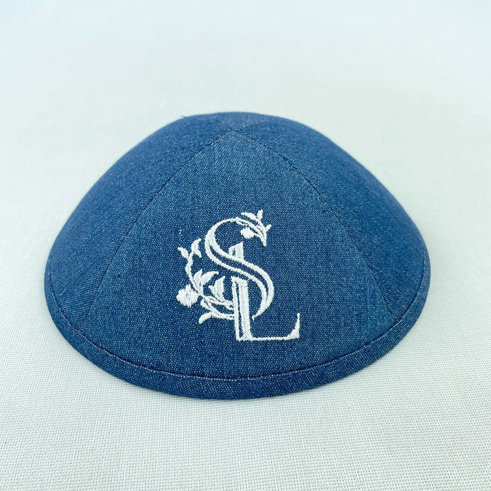 Blue Denim Personalised Kippot