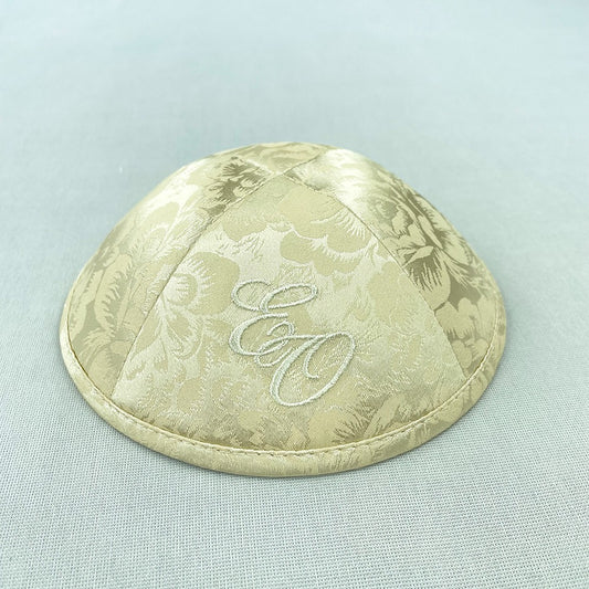 Champagne Jacquard Personalised Kippot