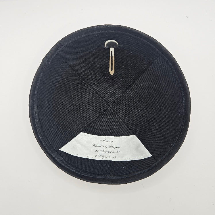 Black Velvet Low Pile Kippot