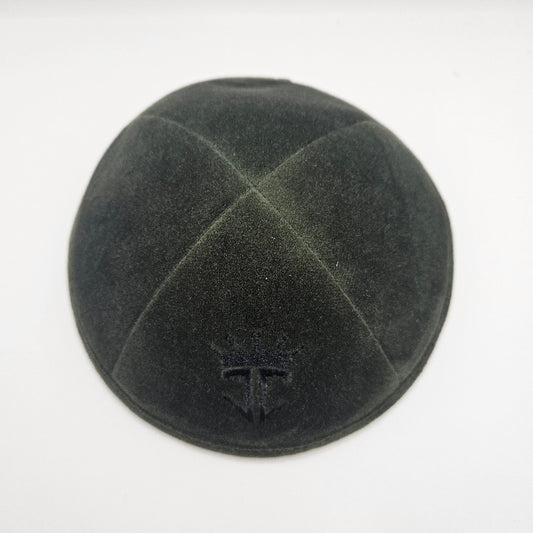 Olive Velvet Kippot